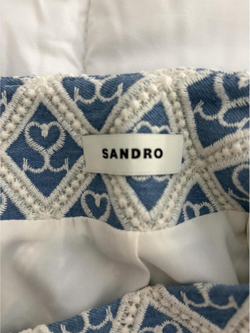 Sandro Mafalda monogram embroidered flare skirt - Picture 6 of 7